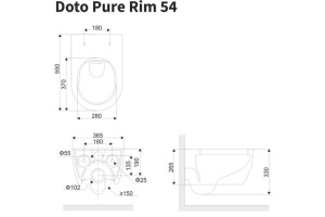 Подвесной унитаз Excellent Doto белый с сиденьем микролифт - 3