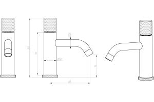 Смеситель Boheme Stick 121-CRG.2 для раковины, chrome touch gold - 2