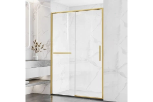 Душевая дверь Vincea Slim Soft 120х200 профиль золото стекло прозрачное