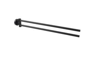 Полотенцедержатель AQUATEK AQ4013MB, двойной, матовый черный