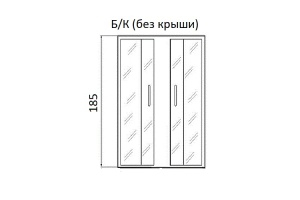 Душевое ограждение без поддона River Morava XL 120/80/24 MT (10000003375) - 2