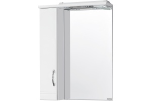 Зеркало-шкаф Aquaton Онда 60 L с подсветкой белый