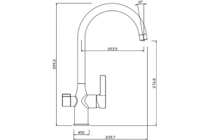 Смеситель Iddis Pure для кухонной мойки PURBNFJi05 - 2