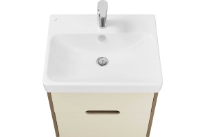 Тумба с раковиной Aquaton Оливия 55 светлое дерево-бежевый - 3