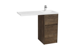 Тумба под раковину без фасада Aquaton Лондри 40 темное дерево