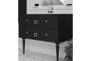 Тумба под раковину Armadi Art Vallessi Avangarde Piazza 80 черный - хром - 3