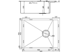 Металлическая мойка Seaman Eco Marino (SMB-610XSQ.B) - 2