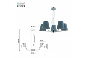 Подвесная люстра Rivoli Evie Б0055639 - 3