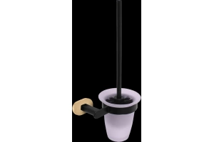 Ершик для унитаза Rav Slezak Yukon черный матовый - золото