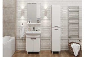 Тумба с раковиной Onika Харпер 50 белый/мешковина (105033) - 2