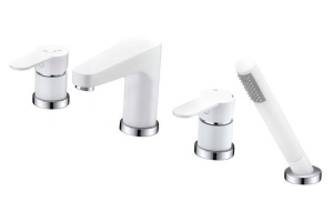 Смеситель Cezares Laconico C BVDM BLC на борт ванны, белый