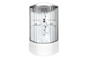 Душевая кабина Deto L 80х80 с гидромассажем и электрикой, хром (L680GM+EL)