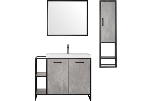 Тумба для комплекта Style Line Лофт 80/100 бетон - 3