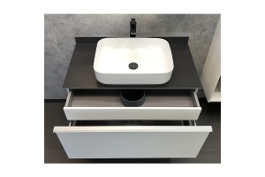 Тумба с раковиной Comforty Милан 90 белая глянцевая - 3