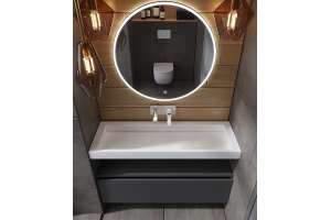 Раковина - столешница Armadi Art Flat Calacatta 120 белый - 2