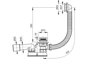 Сифон для душевого поддона RAVAK Sabina (X01315) - 3