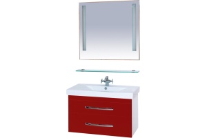 Мебель для ванной Misty Эмилия 90 подвесная красная