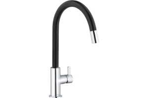 Смеситель для кухонной мойки Kludi Bingo star хром, черный (468518778)