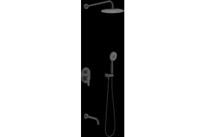 Душевой комплект Berges Ventas 3R черный матовый