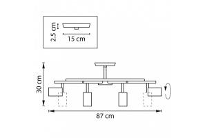 Люстра на штанге Lightstar Rullo LR718374364 - 3