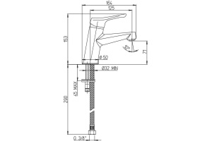 Смеситель для раковины Paini Bios 05CR205LMKM - 2