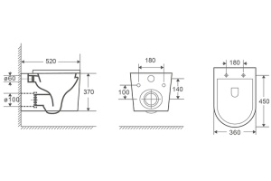 Унитаз подвесной WeltWasser WW NESENBACH 004 GL-WT с сиденьем микролифт белый (10000008265) - 2