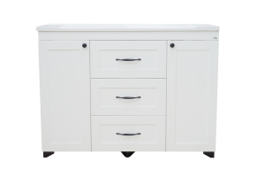 Тумба под раковину Misty Дуэт 120 белая матовая