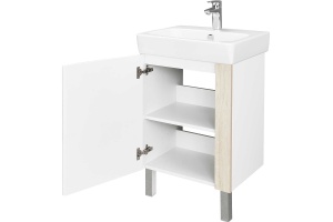 Тумба с раковиной Aquaton Кантри 55 белый-светлое дерево - 2