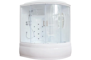 Душевой бокс Royal Bath 170x100 L профиль белый стекло прозрачное