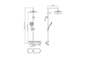 Душевая стойка BelBagno Etna сатин (ETN-VSCM-IN) - 2