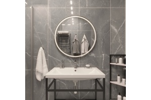 Зеркало круглое DIWO Ростов 80 с подсветкой, круглое, сенсорный выключатель, настенное, российское - 3