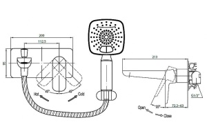 Смеситель Cezares Grace C VD2 01 С ВНУТРЕННЕЙ ЧАСТЬЮ - 2