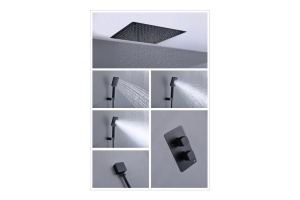 Душевая система встроенная с термостатом Timo Petruma (SX-5029/17SM) золото матовое - 2