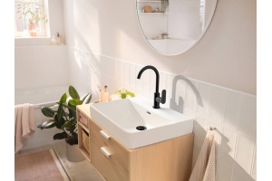 Смеситель для раковины Hansgrohe Rebris S черный матовый - 3