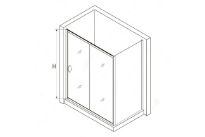 Душевой уголок RGW Passage 140х90 черный стекло прозрачное - 2