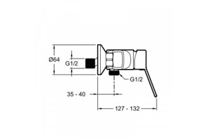 Смеситель Jacob Delafon Eo E24159RU-CP для душа - 2