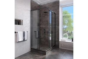 Душевой уголок Veconi Rovigo RV-113B 90x90 профиль черный (RV113B-90-01-C4) - 2