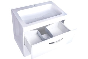 Тумба для комплекта Style Line Каре 70 подвесная, Люкс Plus, белая - 3