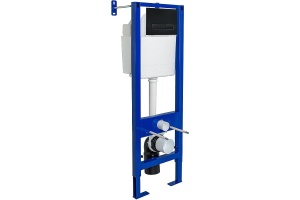 Инсталляция для унитаза Berges Atom с черной кнопкой смыва