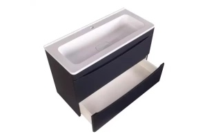 Тумба под раковину Style Line Бергамо мини 90 черная - 2