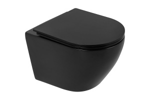 Чаша для подвесного унитаза BelBagno Colorato черный матовый, без сиденья (BB062CHR-MB)