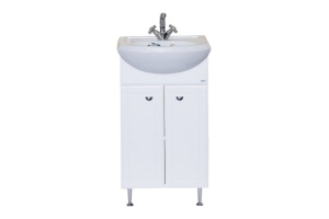 Тумба с раковиной Misty Соло 40 белая глянцевая