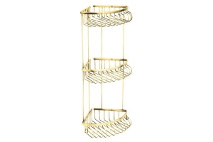 Полка для ванны угловая Boheme Imperiale золото глянцевое