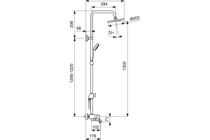 Душевой комплект Ideal Standard Alpha BD003AA - 2