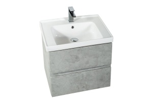 TECHNO База под раковину подвесная с двумя выкатными ящиками, Бетон лофт натуральный AM-Techno-700-2C-SO-LS935 - 3