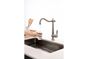 Смеситель для кухни Paulmark Retro сталь - 2