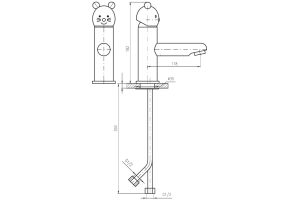 Смеситель для раковины Rav Slezak Seina Junior красный - синий - 3