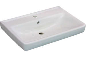 Тумба с раковиной Bellezza Мари Волна 80 белая/черная - 3