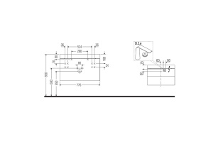 DURAVIT HAPPY D.2 PLUS Комплект мебели 775х490х468 мм, 2 ящ, с 1 отв для смес, в компл.с сиф и донным клап, раковина bi-color, цвет Графит супермат - 2