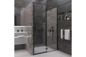 Душевая дверь в нишу Veconi Vianno VN-73B 90 см профиль черный (VN73B-90-01-C4)